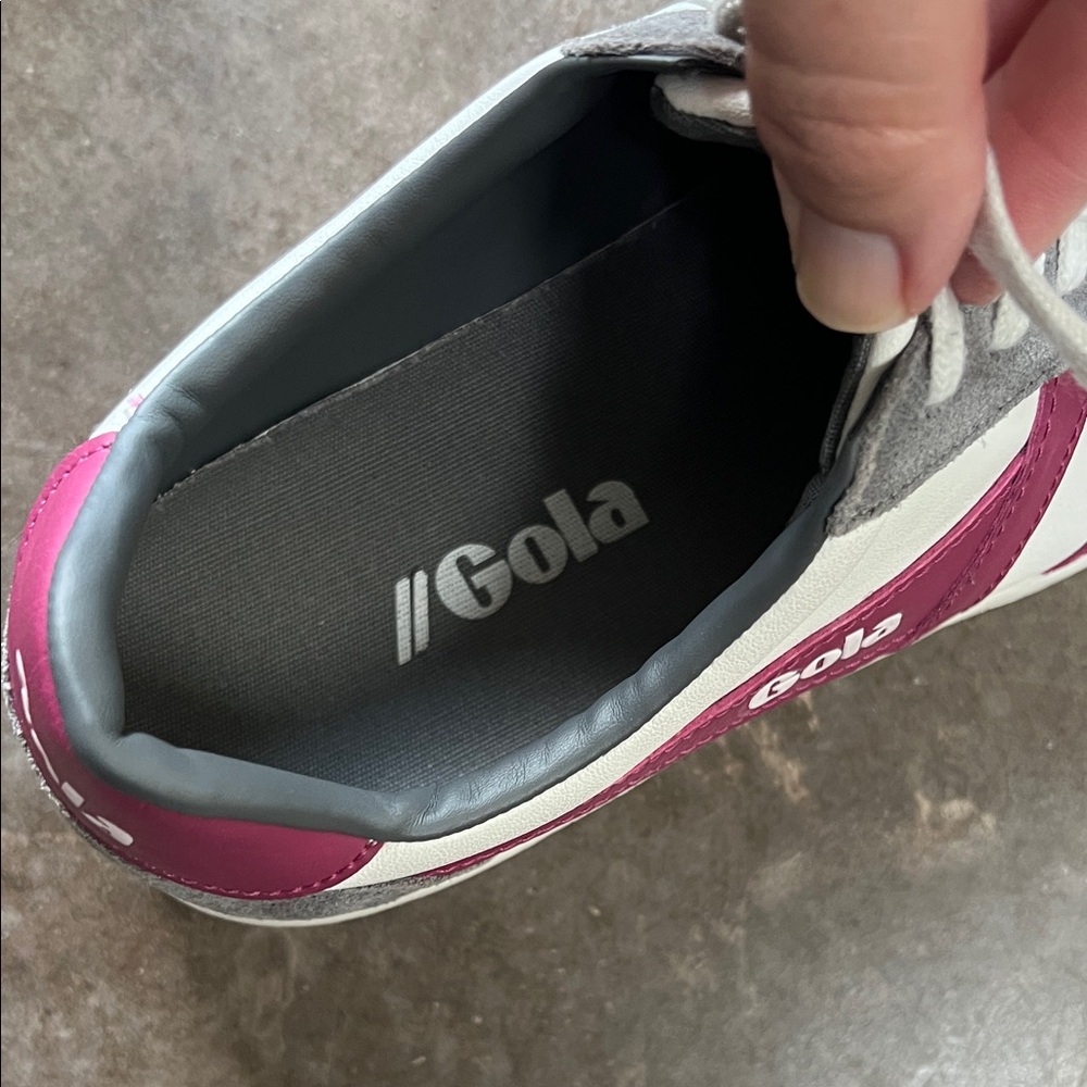 Gola grand slam pure leather Sneakers white ash hot fuchsia - Picture 7 of 12